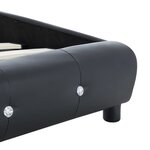 vidaXL Lit avec matelas à mémoire de forme Noir Similicuir 140x200 cm