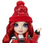 Rainbow high winter break poupée mannequin 28m - ruby anderson - rouge