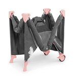 Kinderkraft lit d'enfant de voyage joy avec accessoires rose et gris