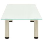 vidaXL Meuble TV Givré 120x35x17 cm Verre trempé