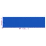 vidaXL Écran de balcon Bleu 75x300 cm PEHD