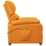 vidaXL Fauteuil de massage Jaune Tissu