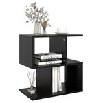 vidaXL Tables de chevet 2 Pièces Noir 50x30x51 5 cm Aggloméré