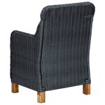 vidaXL Ensemble de salle à manger de jardin 3 Pièces Gris foncé