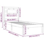 vidaXL Cadre de lit Marron miel Bois de pin massif 100x200 cm