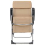 vidaXL Chaises de camping pliables 4 Pièces Crème Aluminium