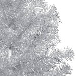 vidaXL Sapin de Noël artificiel avec support argenté 240 cm PET