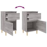 vidaXL Table de chevet sonoma gris 40x35x70 cm