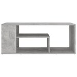 vidaXL Table basse Gris béton 100x50x40 cm Aggloméré