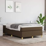 vidaXL Lit à sommier tapissier avec matelas Marron foncé 120x200 cm