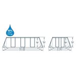BESTWAY Piscine Hors-sol Tubulaire - Power Steel Ratán - 404x201x100 cm - Épurateur a Cartouche de 2006 L/H Échelle