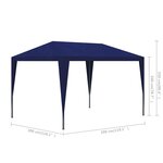 vidaXL Tonnelle de jardin Tente de réception Chapiteau Bleu 3x3m