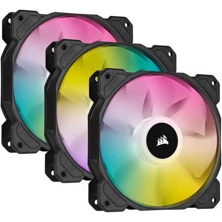 CORSAIR Ventilateur SP Series - SP120 RGB ELITE - 120mm RGB LED Fan with AirGuide - Triple Pack Lighting Node CORE (CO-9050109-WW)