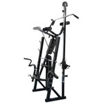 vidaXL Banc d'entraînement avec support de poids jeu d'haltères 30 5kg