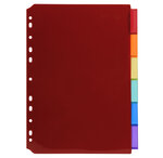 Intercalaires Pp Transparent Couleurs Avec Porte Étiquette A4 6 Positions - Blanc - X 10 - Exacompta
