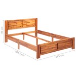 vidaXL Cadre de lit Bois d'acacia massif 140 x 200 cm