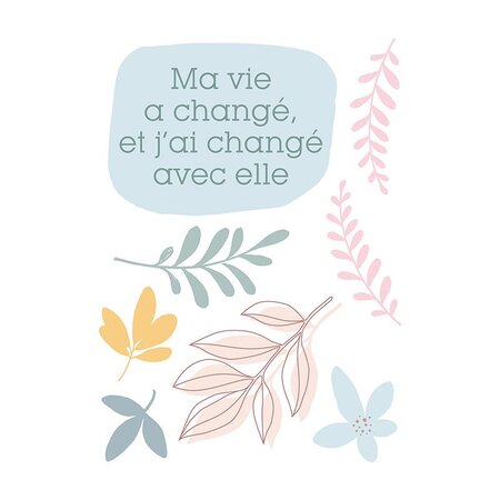Transfert textile thermocollant A5 Slow Life - Ma vie