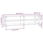 vidaXL Meuble TV chêne fumé 160x40x50 cm bois d'ingénierie
