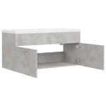 vidaXL Armoire d'évier avec lavabo intégré Gris béton Aggloméré