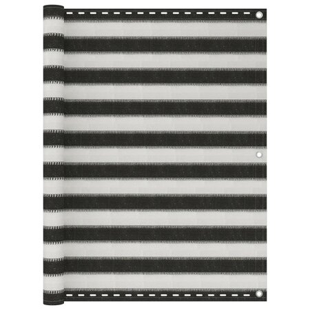 vidaXL Écran de balcon PEHD 120x600 cm Anthracite et blanc