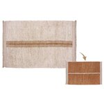 Tapis coton réversible - beige et camel - 170 x 240 cm