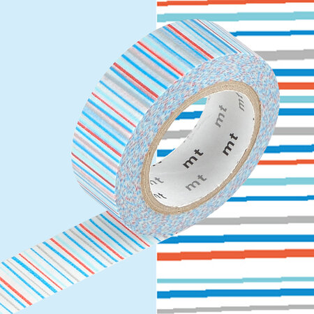 Masking Tape MT 1 5 cm Rayures multicolores