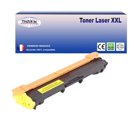 Toner compatible avec Brother TN245 Jaune pour Brother DCP-9015CDW, DCP-9017CDW, DCP-9020CDW, DCP-9022CDW - 2 200 pages - T3AZUR