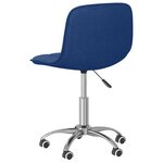 vidaXL Chaise pivotante de salle à manger Bleu Tissu