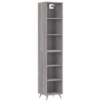 vidaXL Buffet haut Sonoma gris 34 5x32 5x180 cm Bois d'ingénierie
