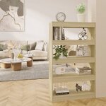 vidaXL Bibliothèque/Séparateur de pièce Chêne sonoma 80x30x135 cm