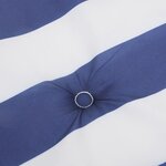 vidaXL Coussins de chaise à dossier haut 6Pièces rayures bleu/blanc tissu