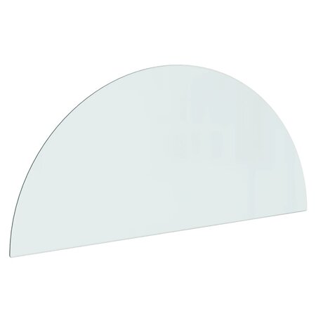 vidaXL Plaque de verre de cheminée Demi-rond 1200x500 mm