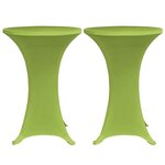 vidaXL Housses de table extensible 4 Pièces 60 cm Vert