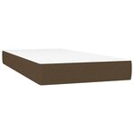 vidaXL Lit à sommier tapissier avec matelas Marron foncé 90x190 cm
