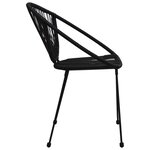 vidaXL Ensemble à dîner d'extérieur 7 Pièces Rotin PVC Noir