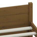 vidaXL Cadre de lit Marron miel Bois massif 180x200 cm Super King