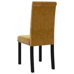 vidaXL Chaises à manger lot de 4 marron velours