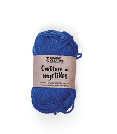 Fil de coton Amigurumi Bleu roi Confiture de myrtilles