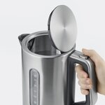 SEVERIN WK3416 Bouilloire design 1,7 L, ébullition rapide, Sans Bisphénol A, Arrêt auto, Range câble, Socle 360°, Inox
