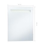 vidaXL Miroir mural à LED pour salle de bains 50x60 cm