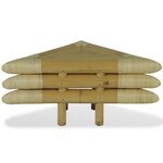 vidaXL Table de chevet 2 Pièces 60 x 60 x 40 cm Bambou naturel