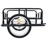 vidaXL Remorque de bicyclette 130x73x48 5 cm Acier Noir