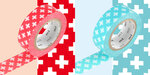 Masking Tape MT cross - carmine x light blue