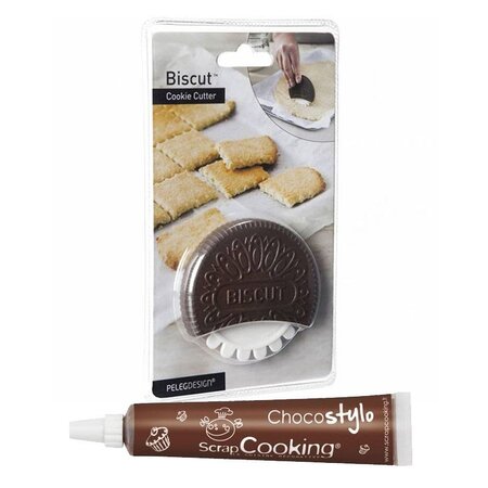 Biscuit Découpoir à biscuits + 1 Stylo chocolat