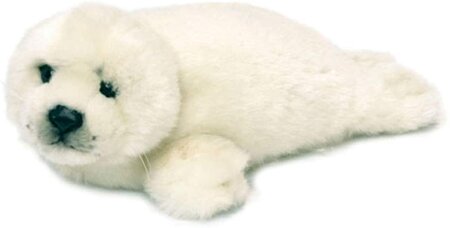 Peluche Bébé Phoque De 24 Cm Blanc