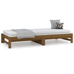 vidaXL Lit coulissant Marron miel 2x(80x200) cm Bois de pin massif