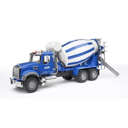 BRUDER - 2814 - Grand Camion toupie a beton MACK bleu - 65 cm