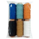 Lot de 6 bobines de 20 m de chanvre nature
