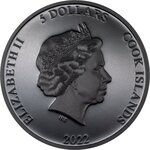 FEAR OF THE DARK Iron Maiden 1 onces argent monnaie 5 Dollars Cook Islands 2022