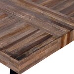 vidaXL Table basse carrée Bois de teck de récupération